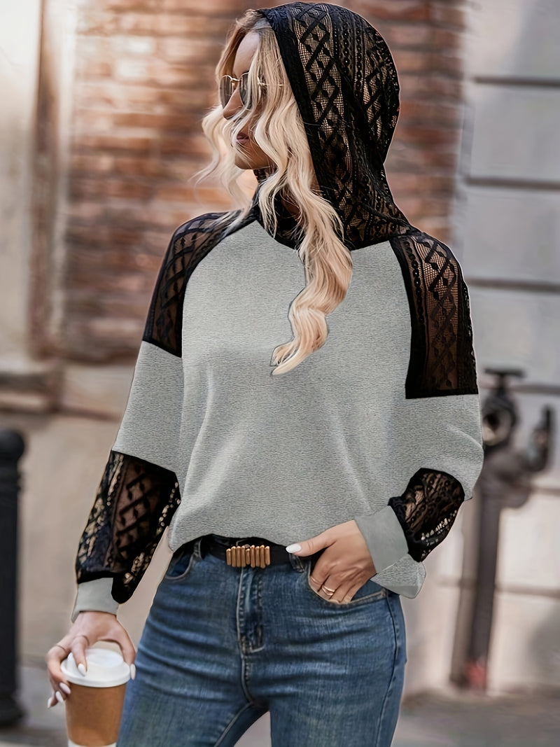 NOIR™ Dantel Detaylı Raglan Kol Sweatshirt