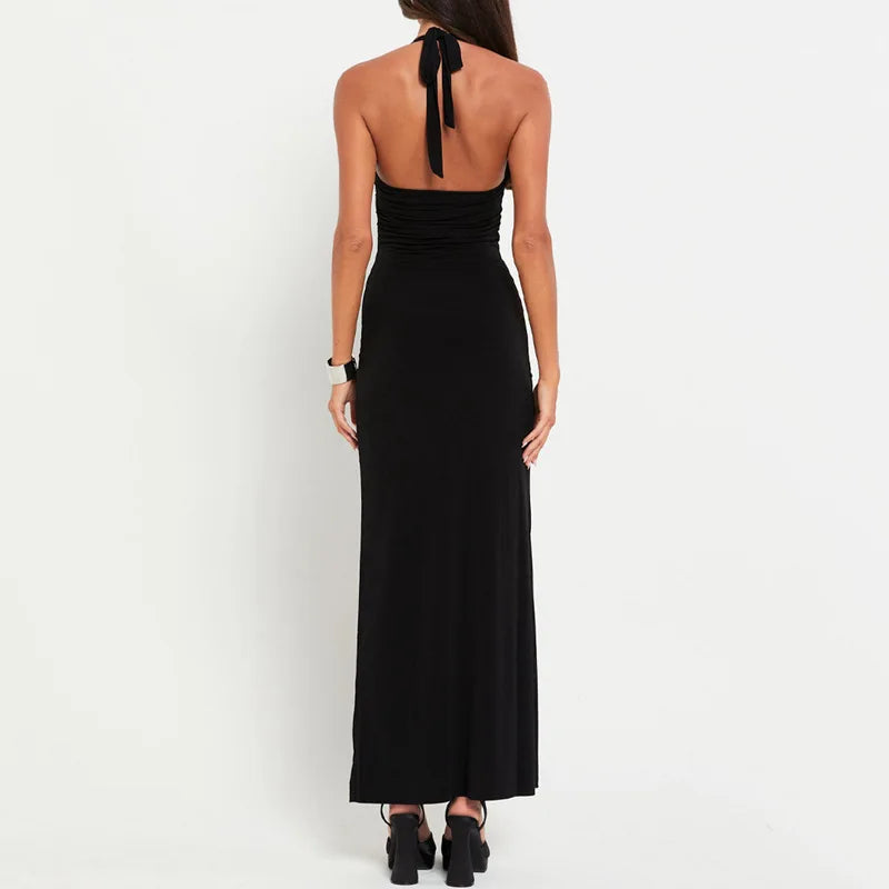 NOIR™ Hollow Out Maxi Elbise